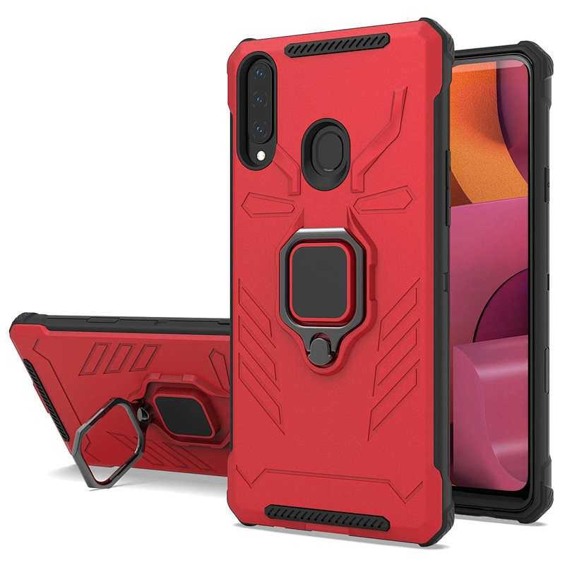 Iron design cell phone case cover with metal ring stand for Samsung A10 M10 A10S A20S