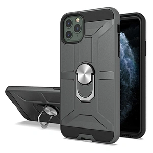 Matte Finish Cell Phone Case With Ring Kickstand for Apple iPhone 7 8 9 SE 11 Pro Max