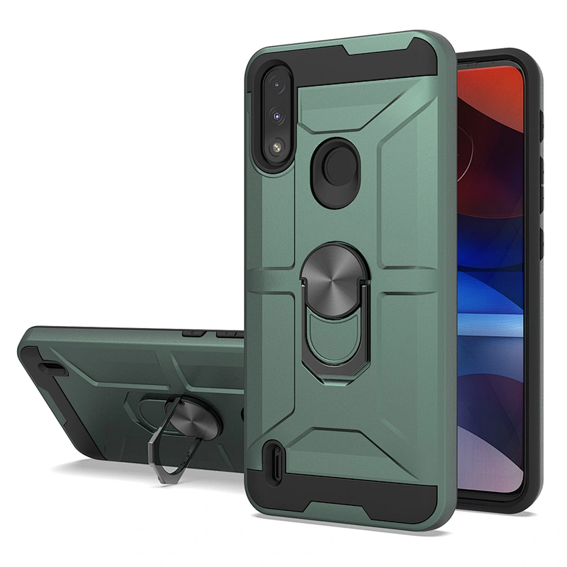 Custom logo matte finish mobile phone case cover with kickstand for Motorola E7 G Power 2021