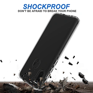 Hot selling 2 in 1 High Clear Transparent Custom print TPU Phone For Samsung A11 A21 A71 A21S