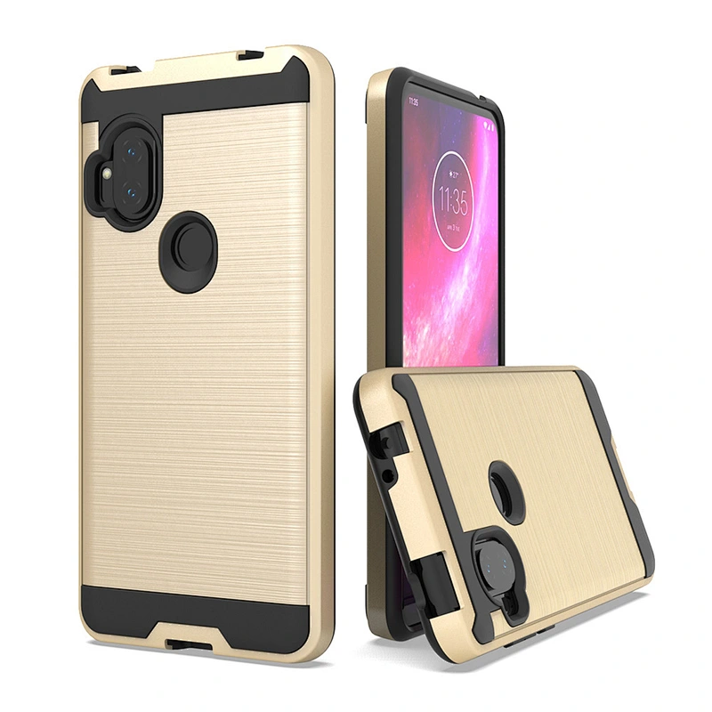 Android cheap price wholesale veruse bushed metal phone case for motorola moto one hyper