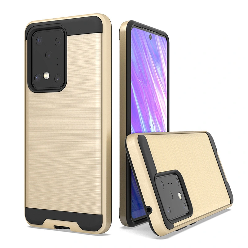 Brushed Mobile cover cell phone metal back case for SAMSUNG S20 Ultra A11 A01 A21