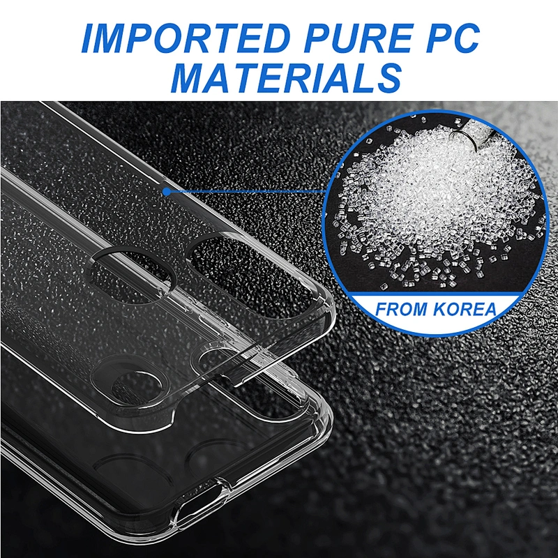 OEM logo 2 in 1 combo clear 3D high transparent phone cover case for Motorola E7 G Power 2021
