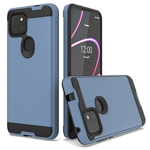 Anti Scratch With Customized Logo Brushed Metal Surface Phone Cases For TCL revvl 4 Plus 5G
