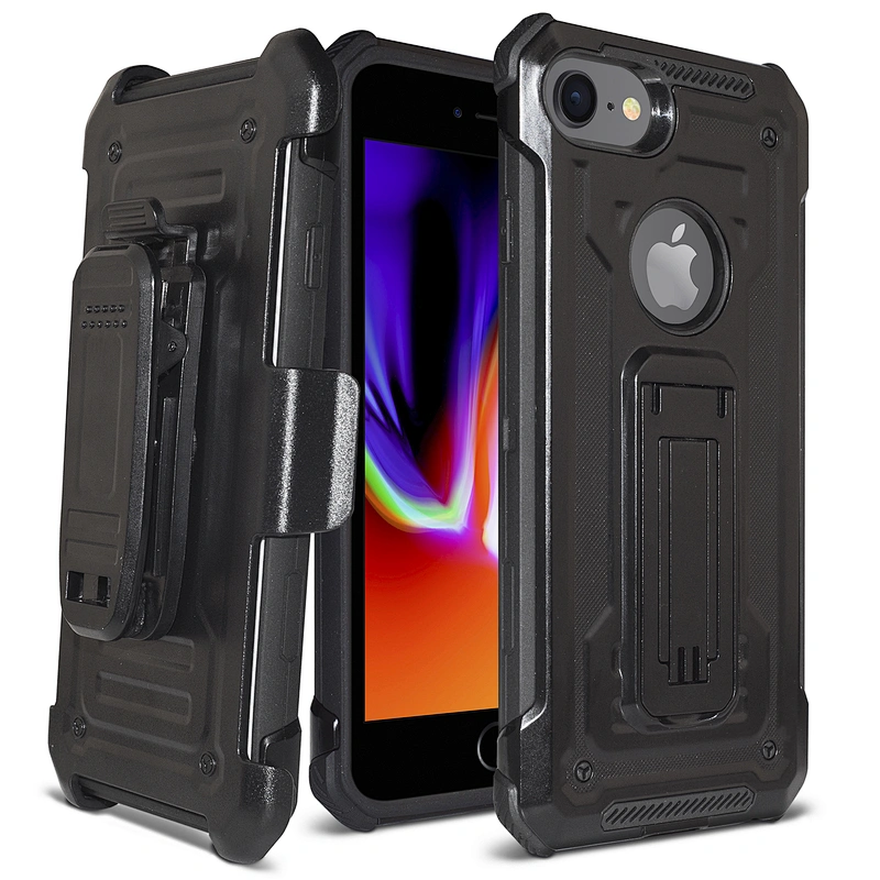 Portable Belt Clip Holster Metal Armor Cell Phone Protector Case for Samsung S10 Plus