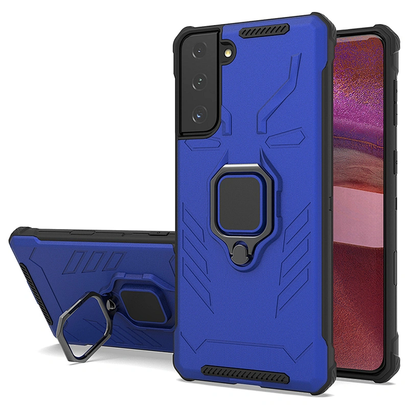 Mobile back cover 360 degree rotating metal ring holder phone case for samsung S21 ultra plus