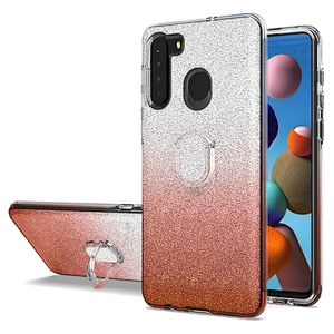 Girl Gradient Glitter Flash Paper Phone Covers For Samsung A31 A71 A21S Note 20 Ultra A01 Core