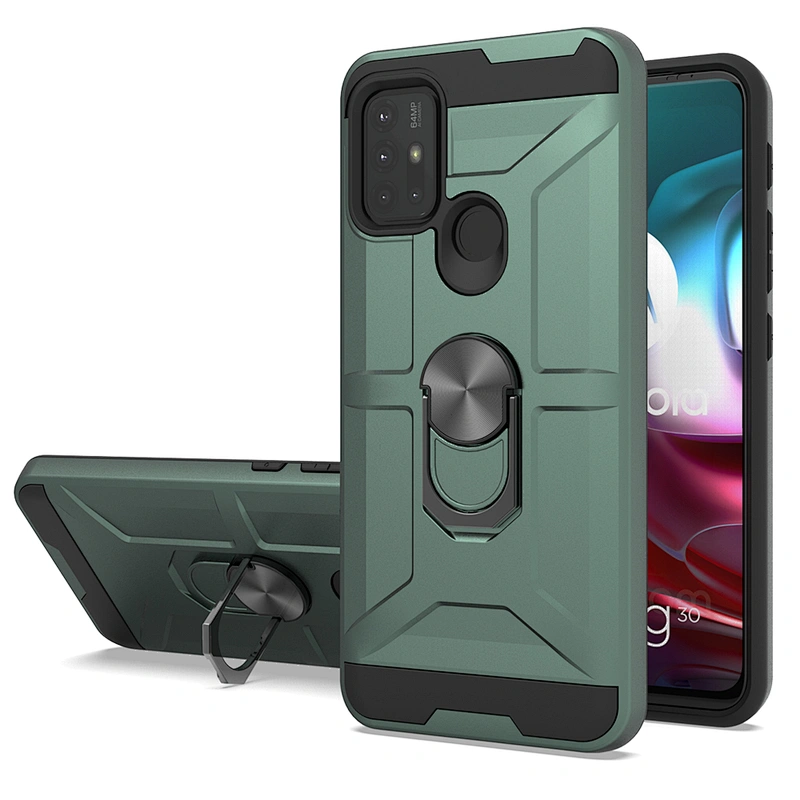 Multi functional metal ring kickstand cell phone case with logo for Motorola G 5G G10 G30