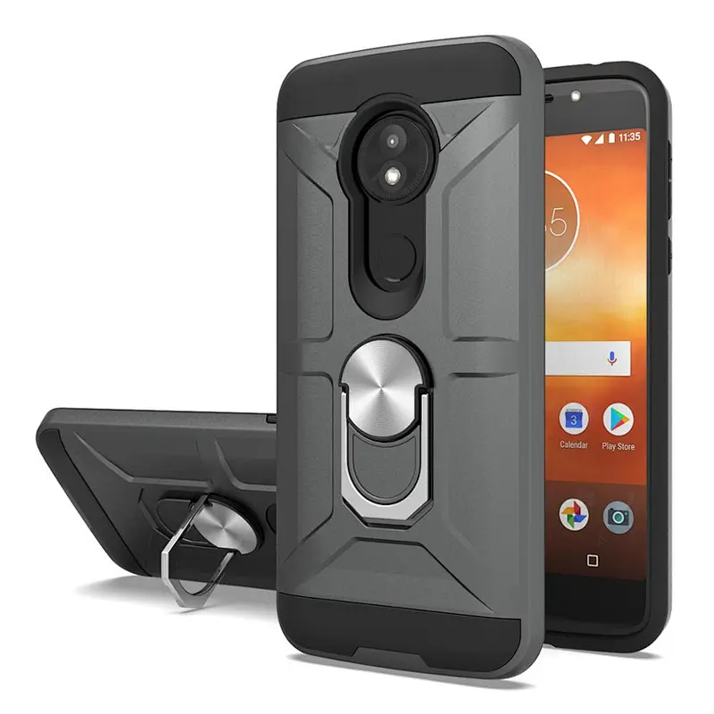 New arrivals midnight green phone case mobile housing with ring holder for Motorola E5 G6 Play