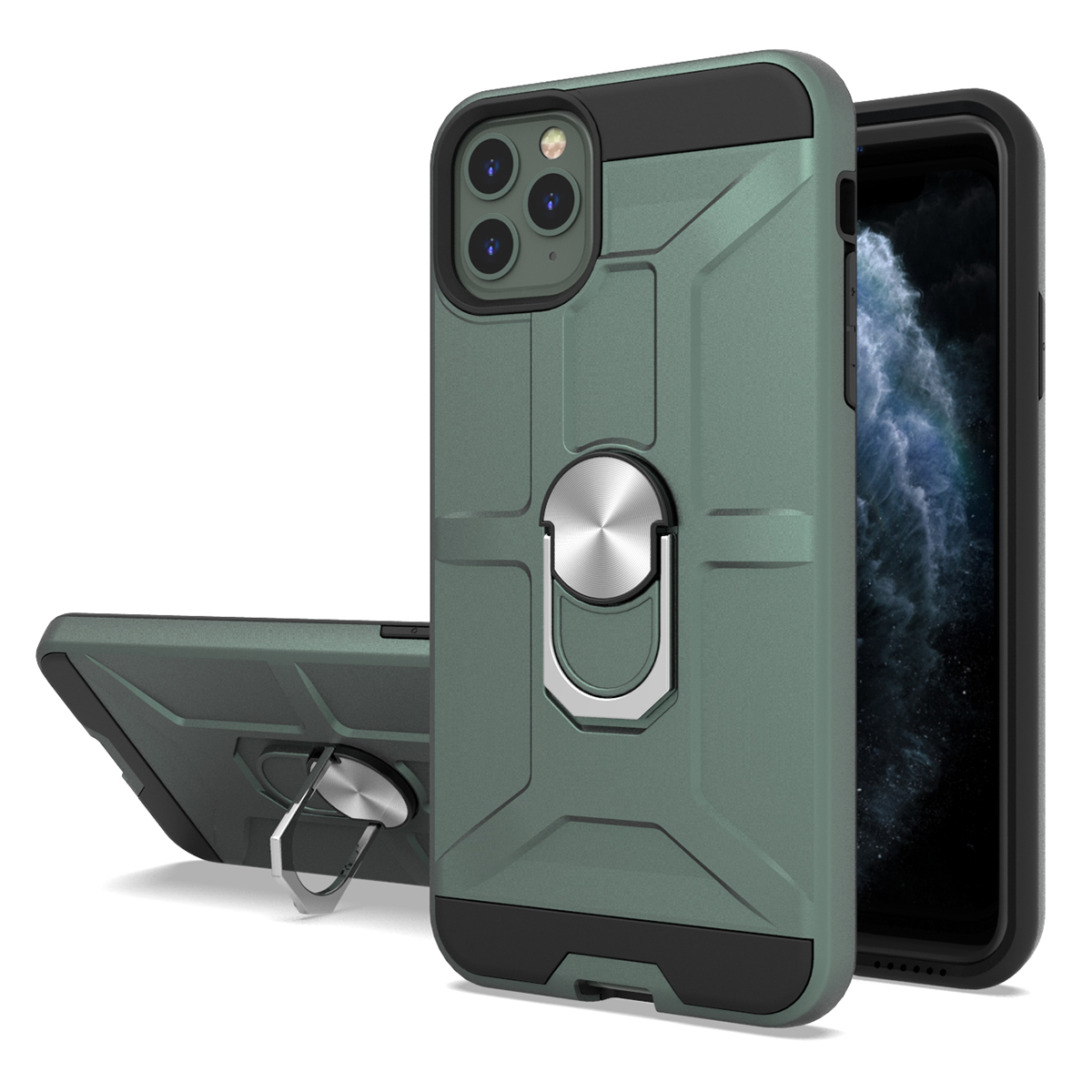 Male protection Ring Holder Kickstand mobile phone shell For IPhone 11 pro xs xr max 12
