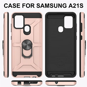 shockproof Metal Hard PC Soft TPU mobile cell phone case  For Samsung A31 A21S A51 A71