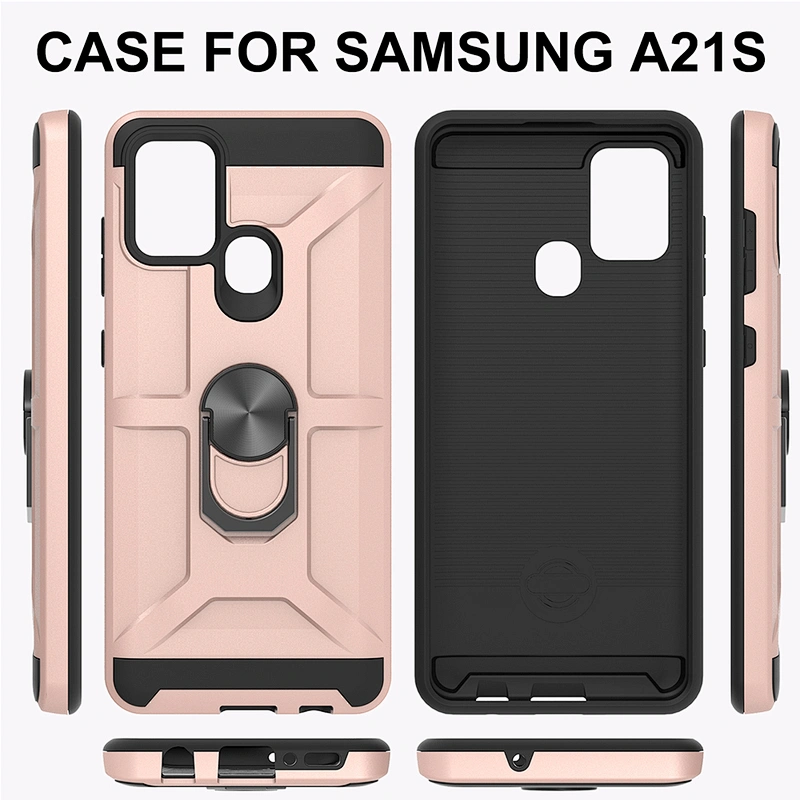 shockproof Metal Hard PC Soft TPU mobile cell phone case  For Samsung A31 A21S A51 A71