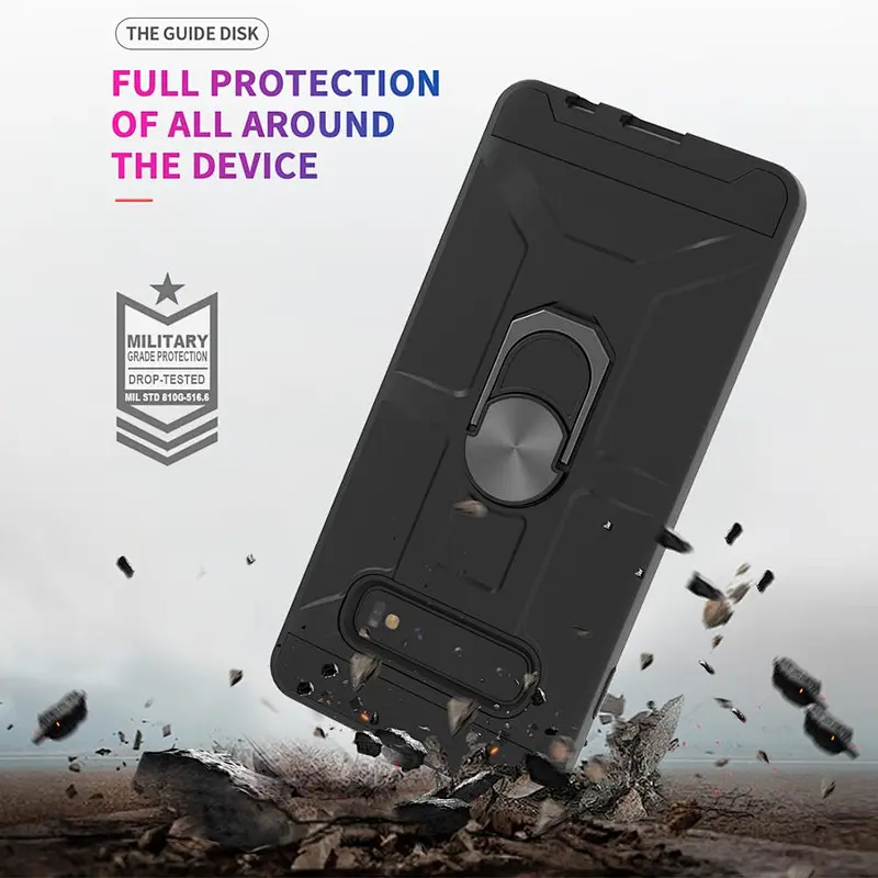Hot products for Samsung mobile phone case shockproof back covers with ring kickstand for Samsung S10 Plus
