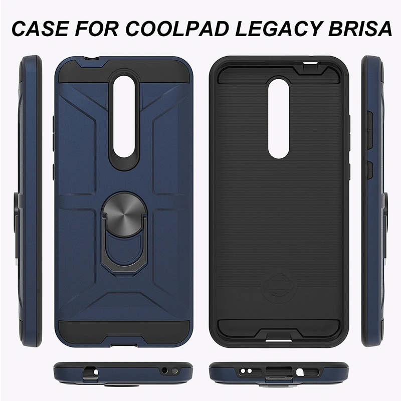 Factory Price Wholesale Cell Phone Back Covers For Coolpad Legacy Brisa CP3706AS Ring Holder Cases