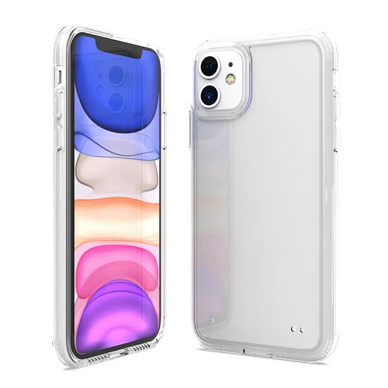 Transparent anti-scratch Acrylic clear TPU phone case For IPhone 11
