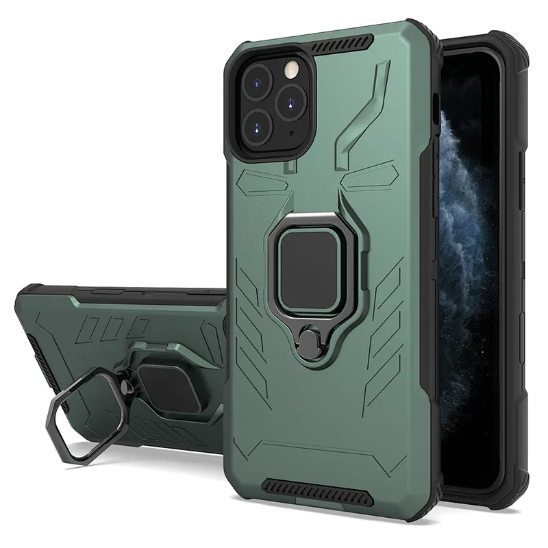 Men Shockproof kickstand Flexible ring holder mobile phone case For IPhone 11 pro xr xs max