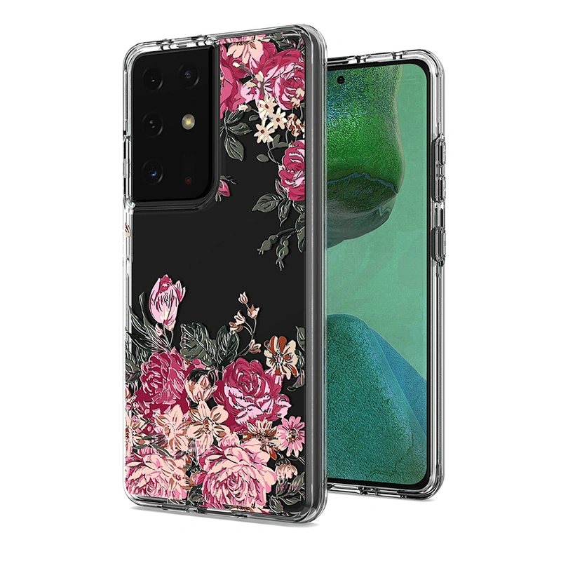 Flower Printing Cell Phone Accessories Shockproof Mobile Case Covers For Samsung S20 S30 Plus Ultra
