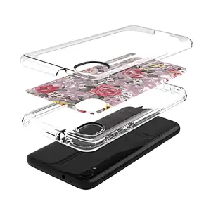 Luxury beautiful custom printing glitter shell paper mobile back case for Motorola Moto E6 Plus Play