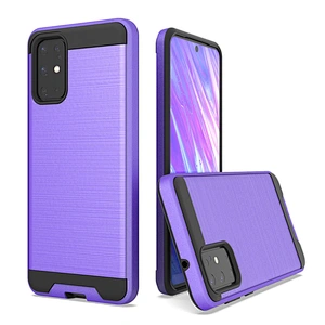 Shockproof brushed metal custom printed mobile phone cover case for Samsumg S20 Plus Ultra