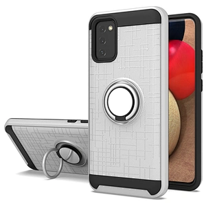 Android models double layers cell phone mobile cases with ring holder for Samsung A02S