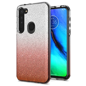 Latest universal Gradient Glitter Shiny mobile cell phone covers For Motorola E6 Plus Play One Hyper E6S