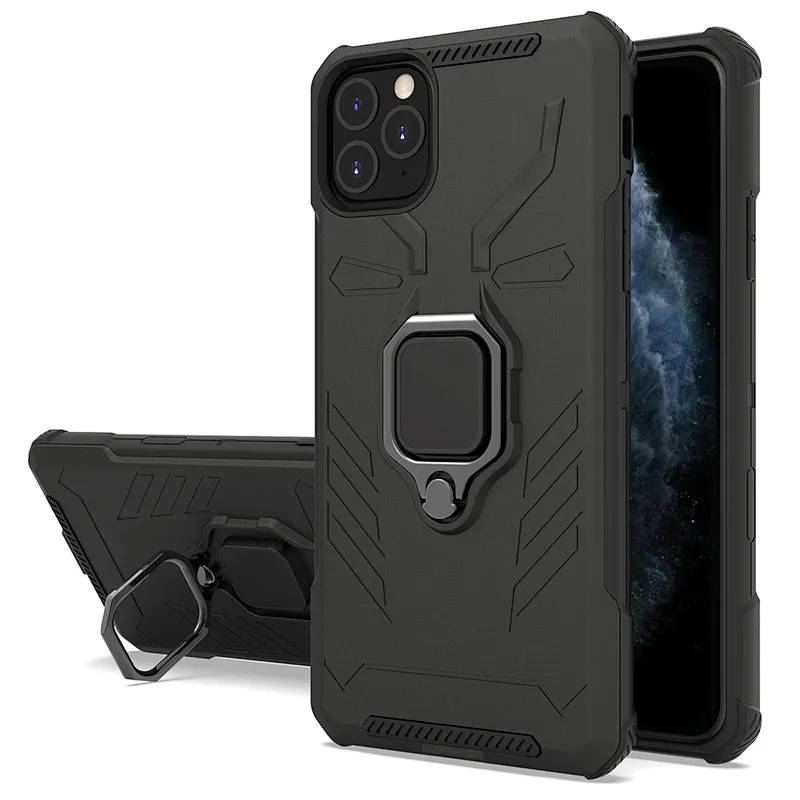 Anti-drop matte finish telephone covers mobile phone shell with kickstand for iPhone 7 8 Plus 11 12 Mini Pro Max