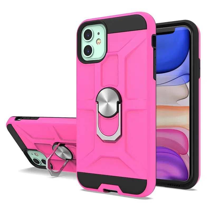 New launching for Iphone mobile accessories cases kickstand case with ring holder for Iphone 11