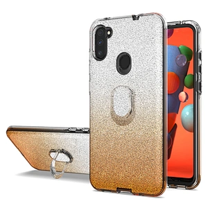 Gradient Glitter Bling Shiny Ring Holder phone case For Samsung A11 A31 A71 A21S Note 20 Ultra