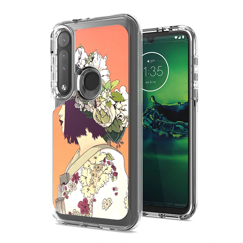 Fashionable custom IMD mobile phone back cover case for Motorola G8 Plus Power G Stylus