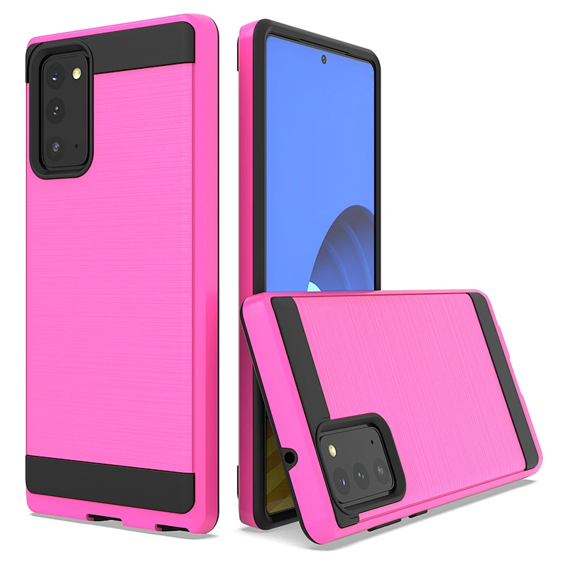 Non-slip Brushed Texture TPU PC Combo Phone Case for Samsung Note10 Plus 20 Ultra