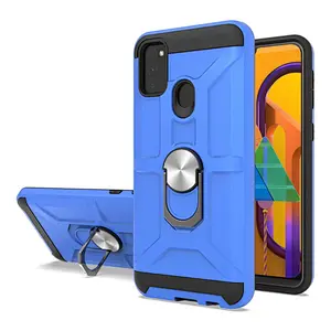 Fashionable tpu pc mobile phone cover case with ring holder kickstand for Samsung A10S A20S M30S