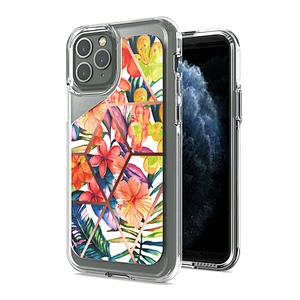 Electronic Plating Marble Printed Anti-scratch IMD Phone Case Housing for Apple iPhone 11 Pro
