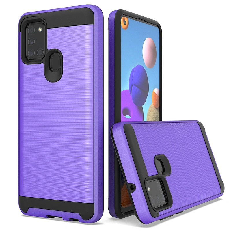 Hot Selling Customized Logo Brushed Metal Phone Case For Samsung A42 S30 PLUS Ultra M31 A12