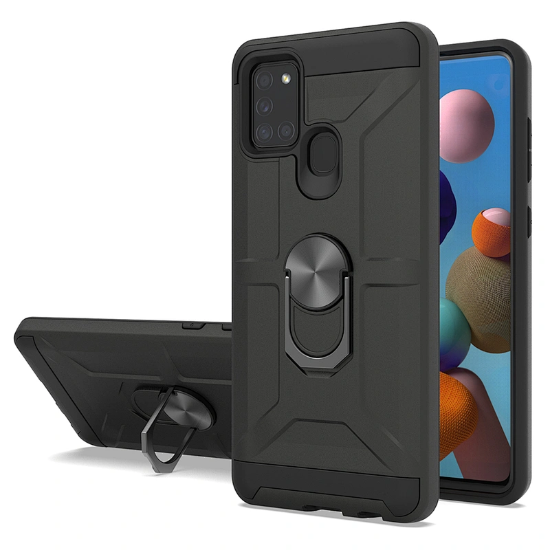 2020 new magnetic ring holder stand cover movil case for Samsung A21S cover