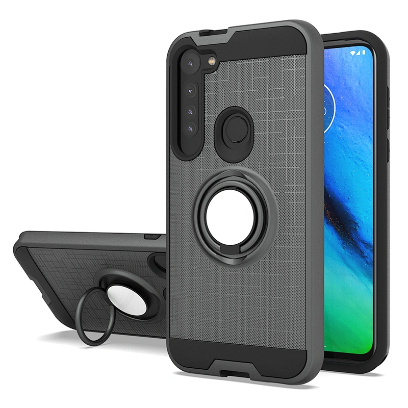 For Moto cell phone case with stand 360 ring holder for Motorola G8 Plus Power G Stylus