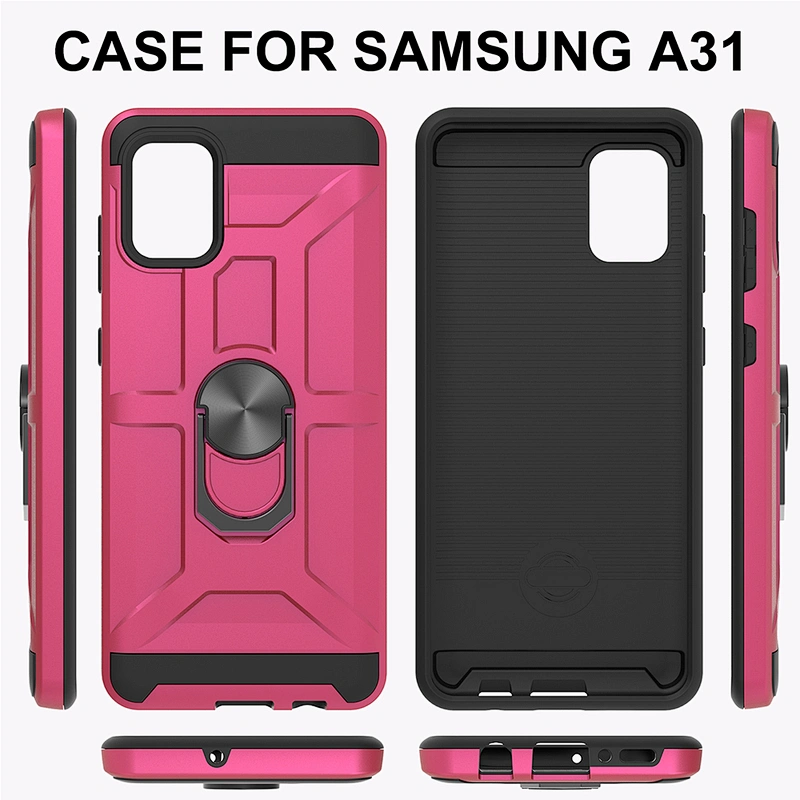 Matte finish hard shockproof multifunctional mobile phone case with ring bracket for Samsung A31 A21S