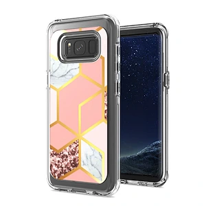 Electroplated IMD Marble soft TPU cell phone case with design for Samsung s8 s9 s10 plus