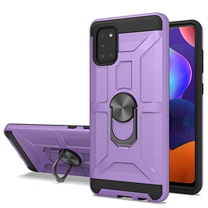 Anti-shock Kickstand Back Cover Metallic Ring Bracket Phone Case For Samsung A01 A71 A51 A31 A21S
