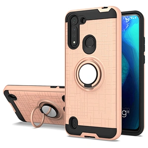 Unique design finger ring bracket phone case cover for Motorola G8 Power Lite One Fusion