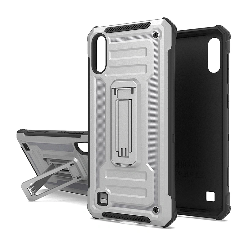 TPU PC 2 in 1 shockproof kickstand support mobile phone case for Samsung A10 A20 A30 A50 A10E A10S A51 A71