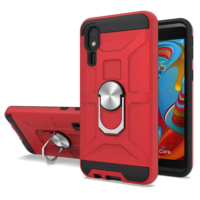 Hot selling TPU PC Phone Case design wholesale cell phone case with holder for MOTO E6