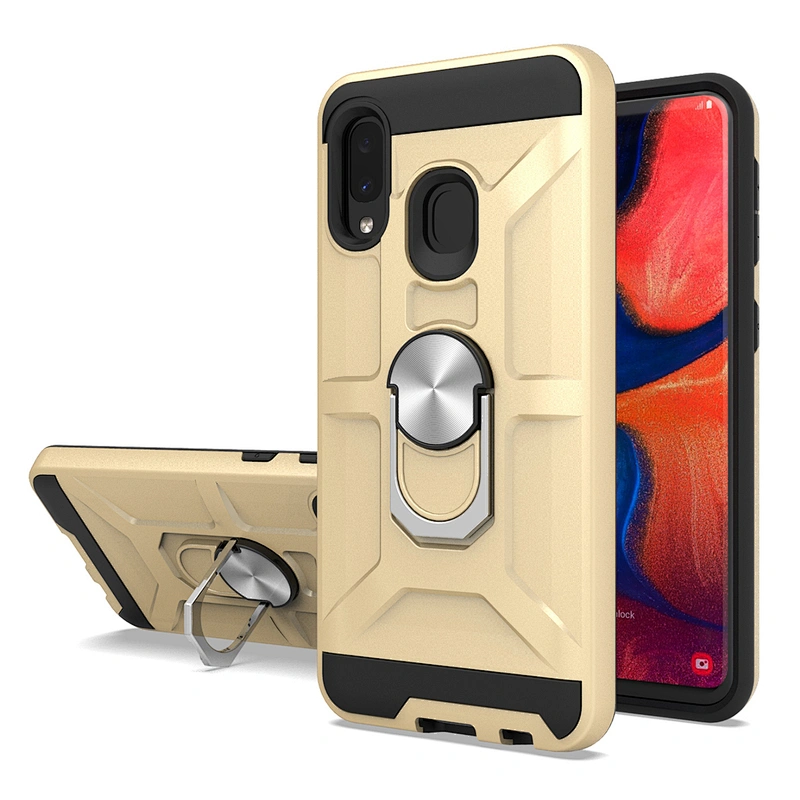 Heavy duty 360 degree ring holder kickstand phone case for Samsung A10E A20E A50 A60 A70