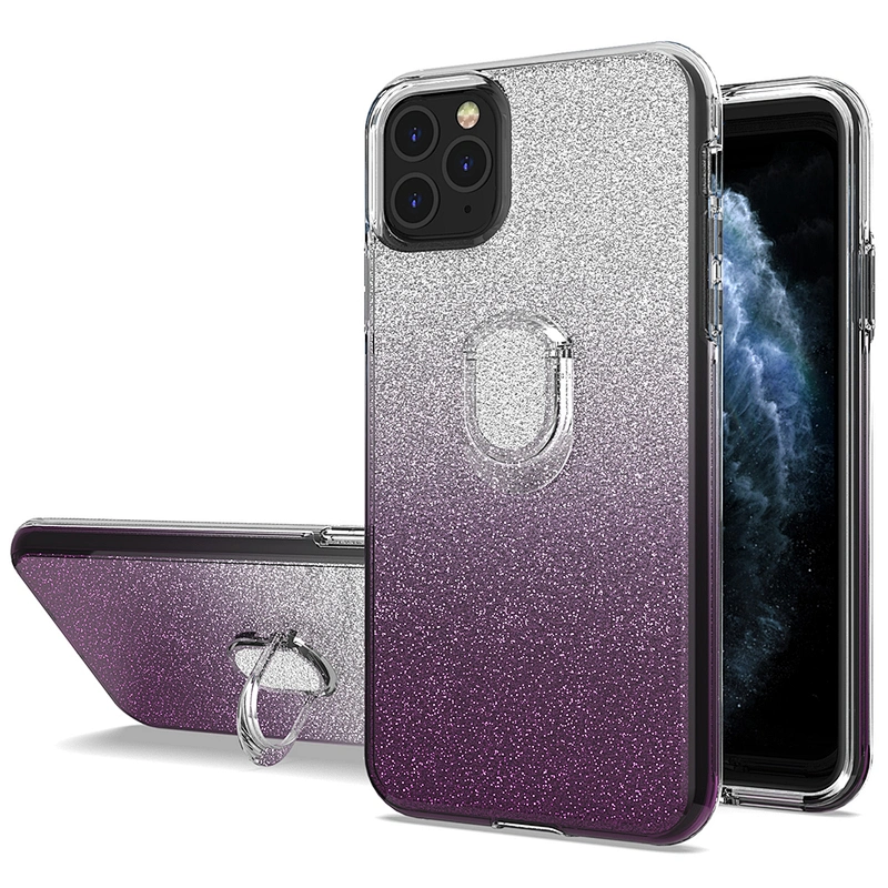 Gradient Shiny Glitter With Holder Cell Phone Covers For IPhone X/Xs Xr Xs Max 11 Pro Max 12
