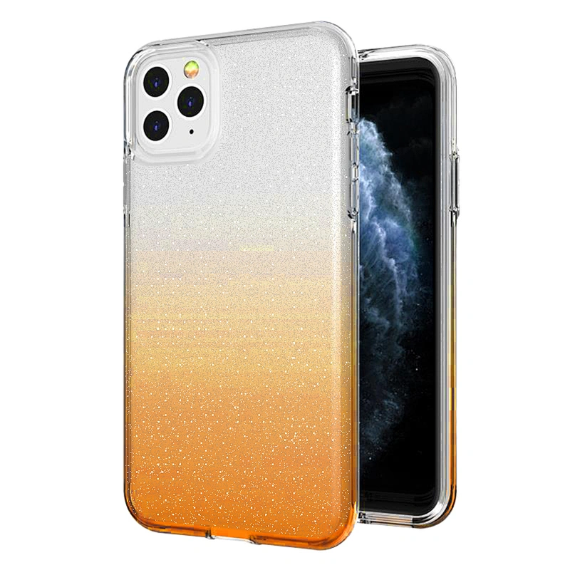 Bling Shinning Back Case PC TPU Gradient Cell Mobile Phone Covers For iPhone 11 Pro Max 12 Mini X XS XR