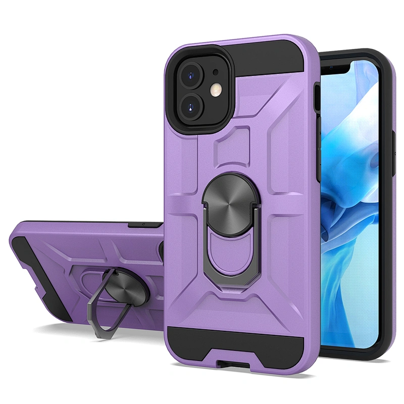 Best selling heavy duty cell phone case with metal ring for IPhone XR 11 Pro max 12