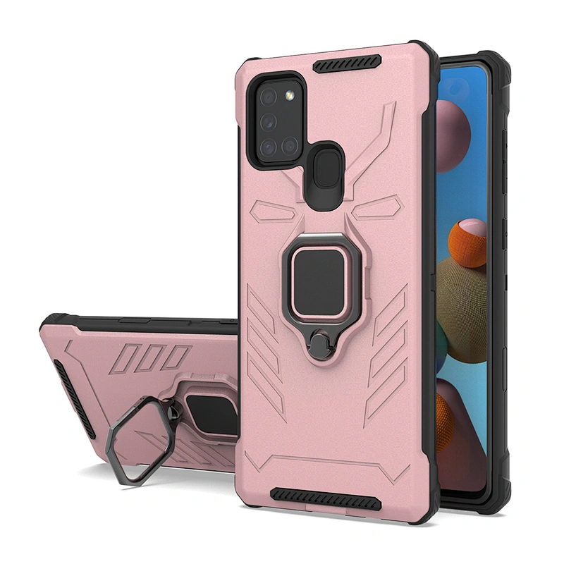 Amazon top selling shock proof cover mobile phone case with ring holder for Samsung A21S