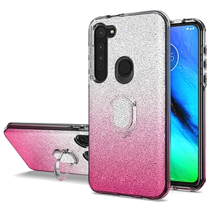 Bling sparkle ring stand case phone cover for Motorola Moto G8 Plus Power G Stylus