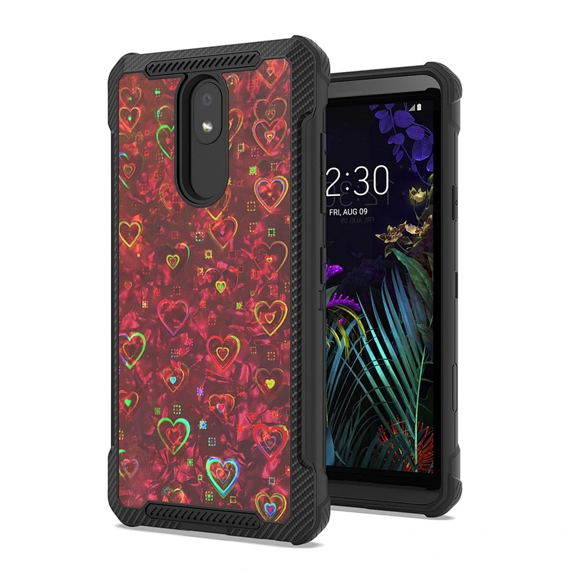 Fashionable Diamond Glitter Sweet Heart Custom Mobile Phone Covers for Motorola Moto E5 Plus Play Go