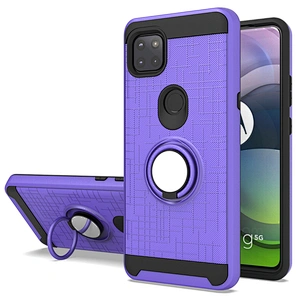 360 Degree Ring Holder Mobile Covers Smartphone Cases for Motorola G One Ace 5G