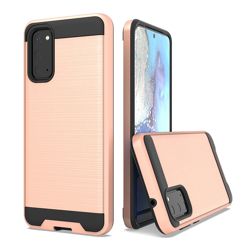 Accept Customized Phone Accessories Brushed Metal Mobile Cover Case for Samsung S20 Plus Ultra